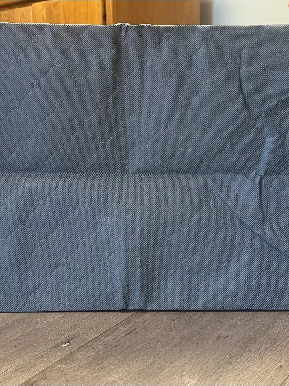 Set of Two Gray and Clear Quilted Fabric Storage Organizer